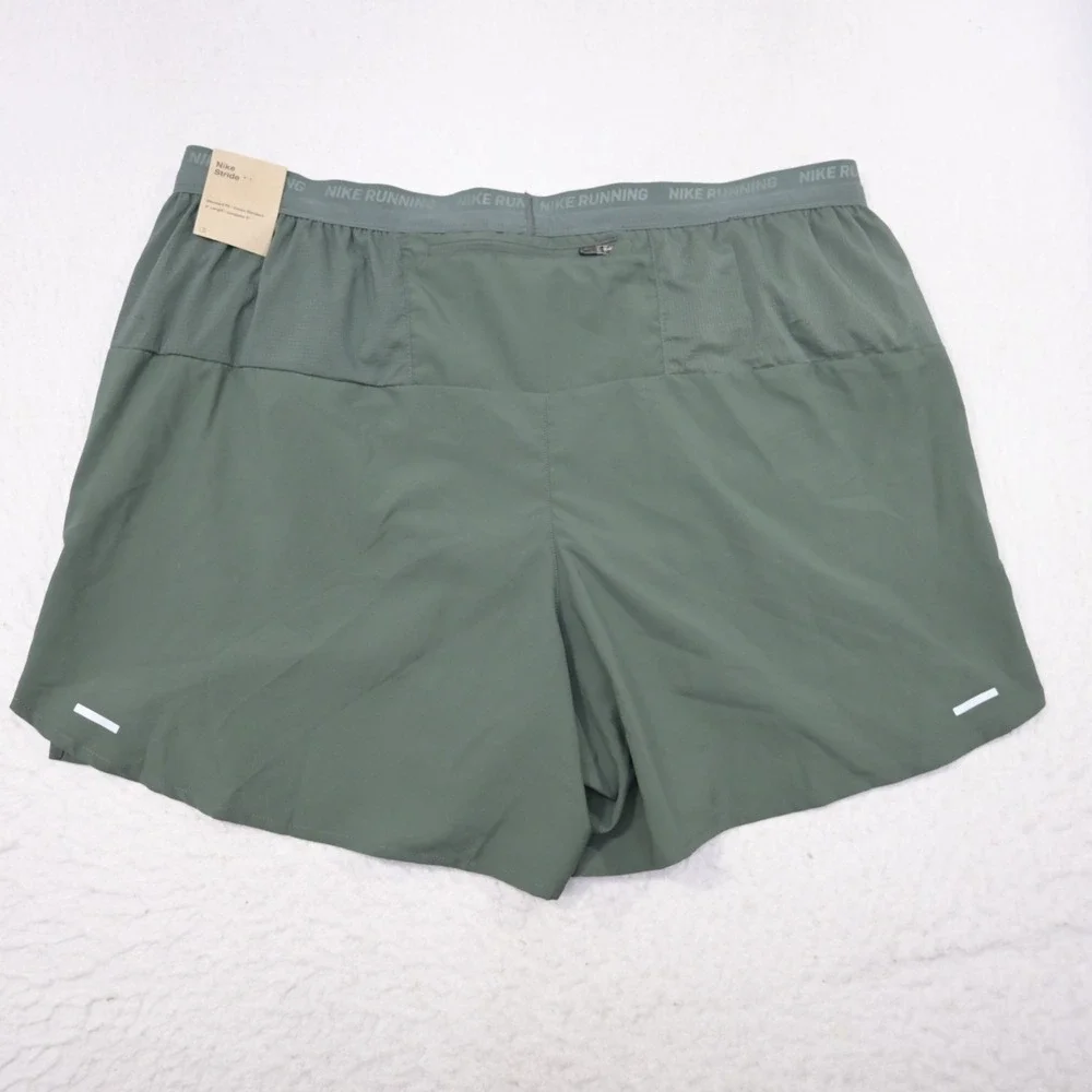 Nike Running Stride Gym Shorts Green Lined Dri Fit Performance Mens 2XL x 5
